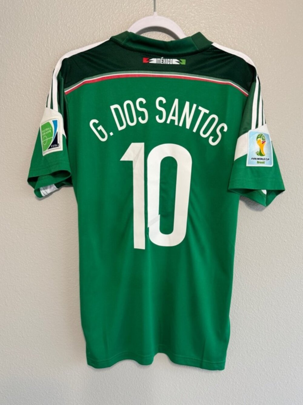 Mexico 2014 Giovani Dos Santos World Cup home green jersey